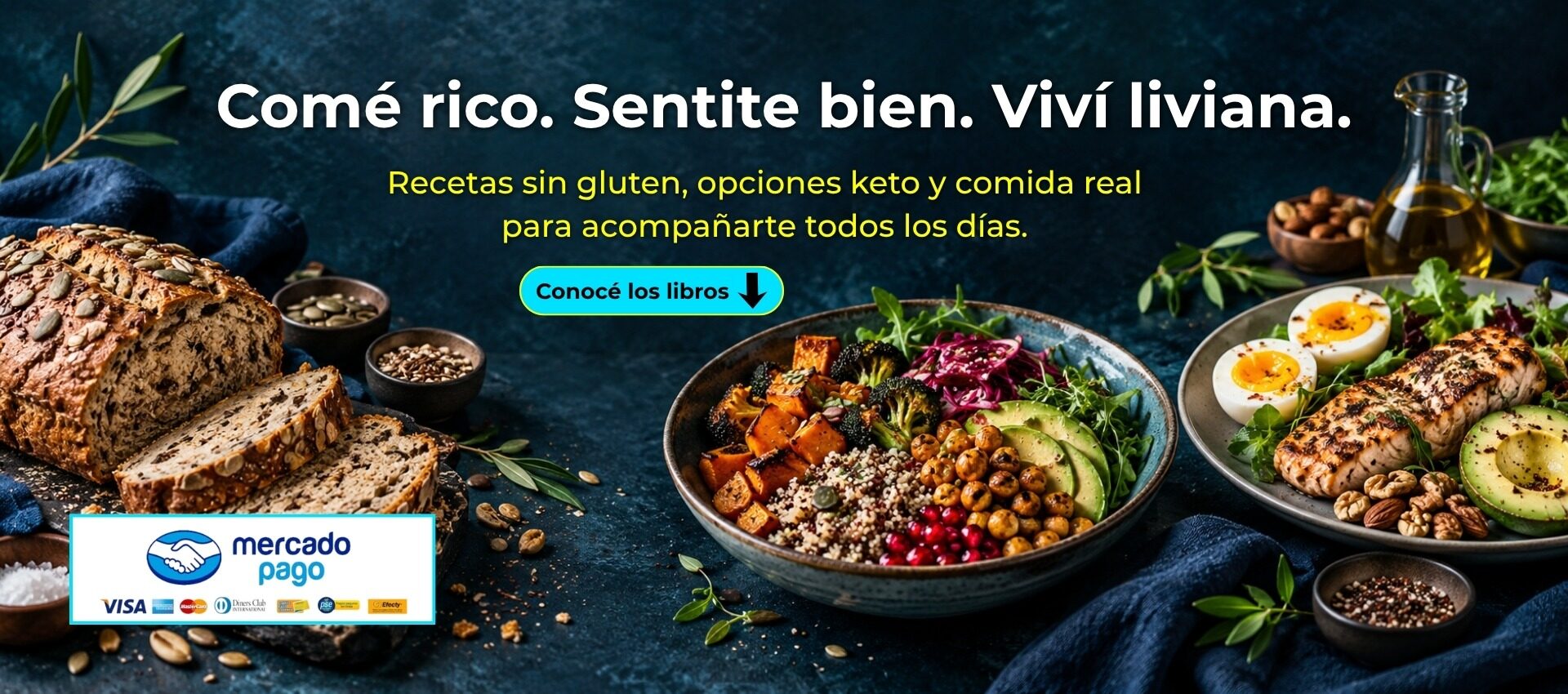 Comé rico. Sentite bien. Viví liviana. Recetas sin gluten, opciones keto y comida real.